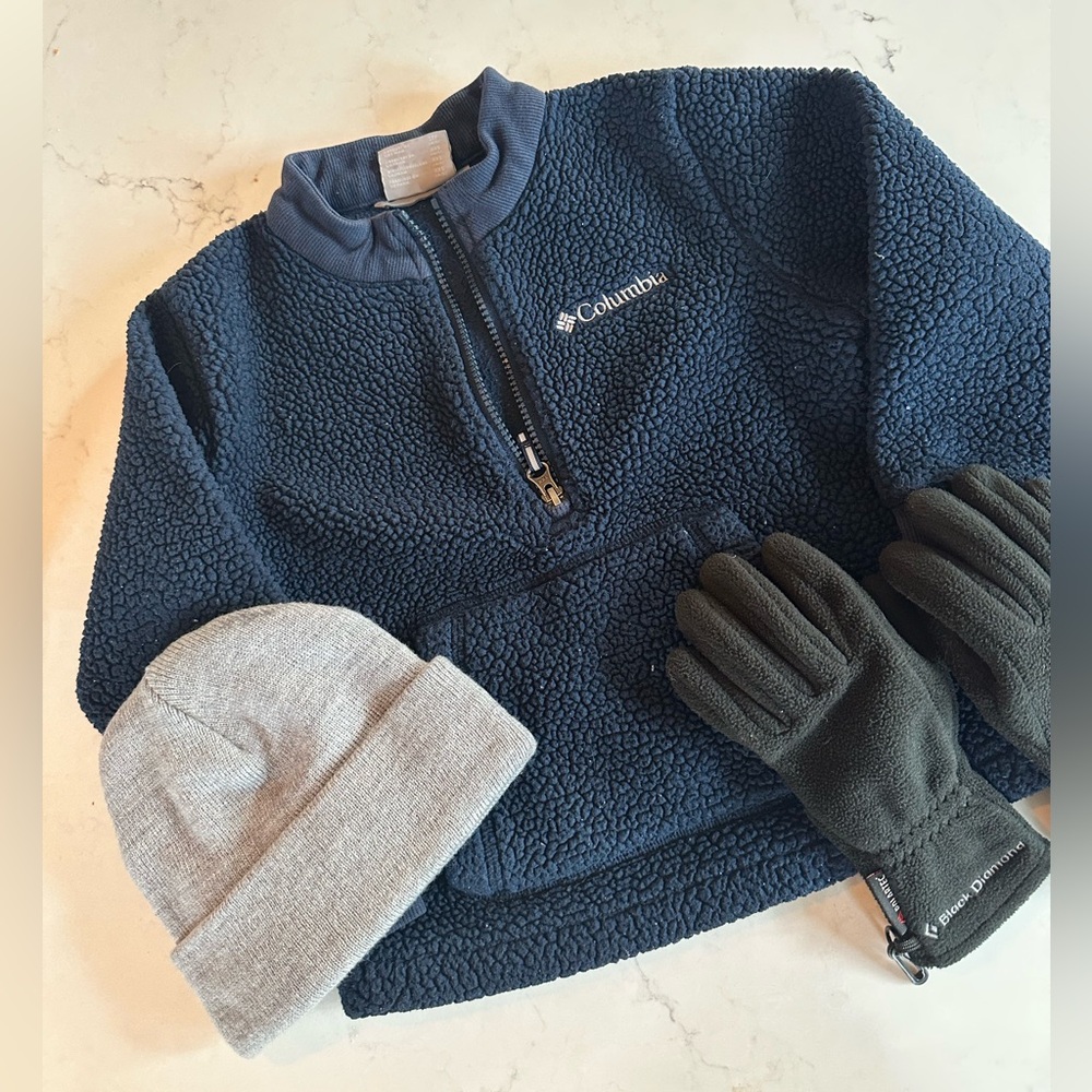 Kid cold weather bundle Columbia, Black Diamond